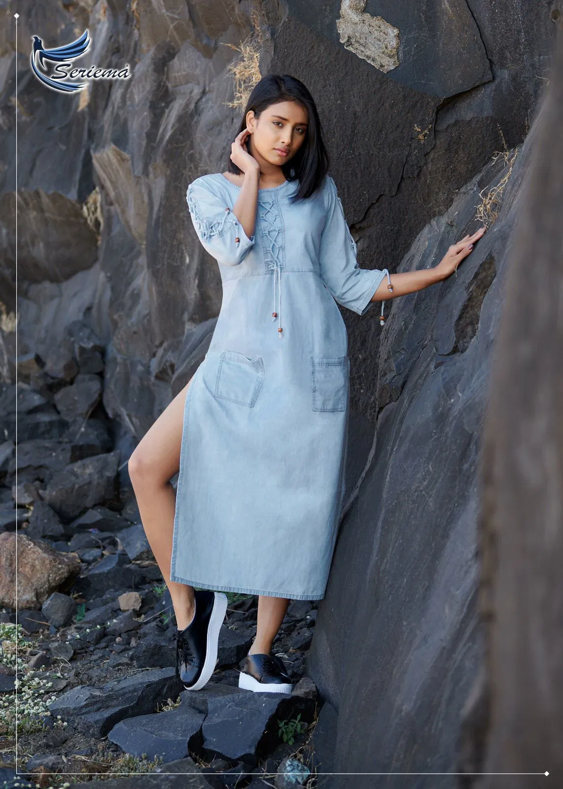 Seriema Kumb Capture 4 Denim Wholesale Party Wear Kurtis